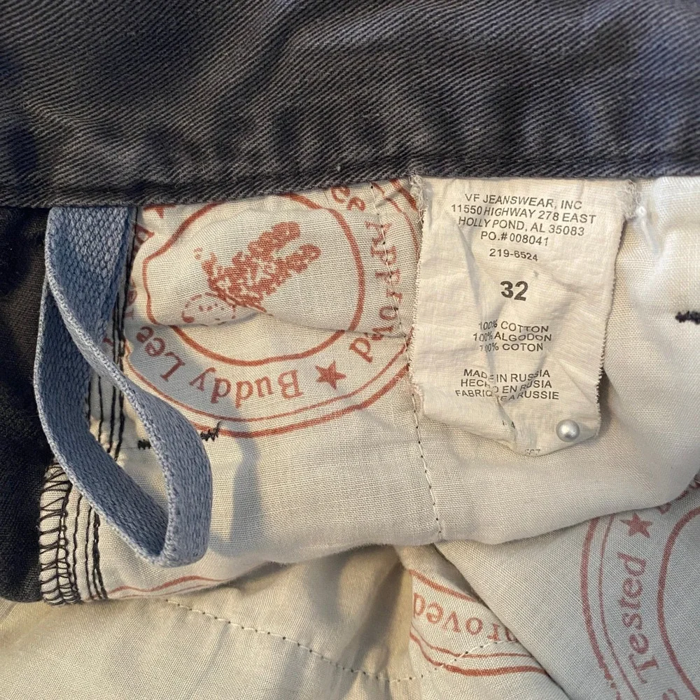 Vintage Lee Dungarees‎ Can't Bust Em Cargo Shorts Sz 32 Dark Gray Relaxed Skater